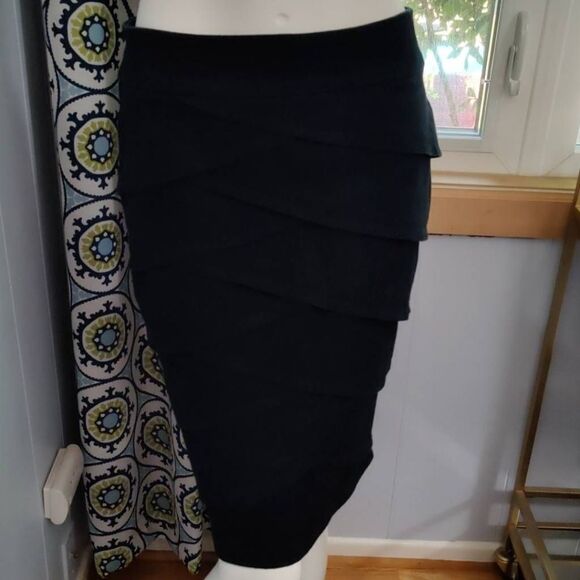 Tribal Scalloped Denim Skirt NWOT - Picture 1 of 4